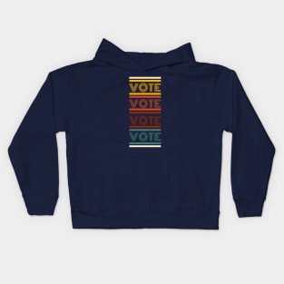 VOTE - Retro Repeat - Get Out The Vote Design Kids Hoodie